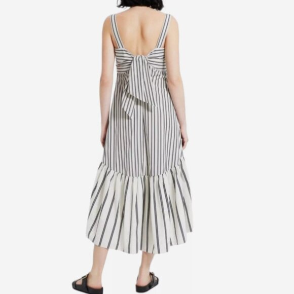 Ventura Striped Tie Back Midi Dress - Picture 2 of 4
